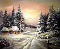 couchers de soleil en peinture anca bulgaru balades comtoises paysage noel peinture paysage peinture paysage d hiver