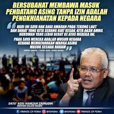 Kerajaan malaysia melancarkan pelan rekalibrasi pendatang asing tanpa izin (pati) merangkumi dua komponen utama. Friends Of Pdrm Amaran Dari Menteri Dalam Negeri Pada Facebook