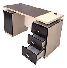 This wood storage cabinet stands at about 72 inches tall, giving you plenty of storage space. Status Furniture Study Computer Table With 3 Drawers And 1 File Cabinet Cream Linen Shade With Classic Wenge Amazon In Furniture