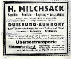 Besuchen sie uns in unserer geschäftsstelle duisburg. H Milchsack Duisburg R Spedition Schiffahrt Lagerung Historische Reklame 1925 Ebay