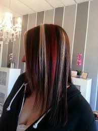 Black Blonde And Red Hair Highlights Pin By Ashley Lewis On Hair 3 Hair Styles Hairstyles Haircuts Hair Highlights