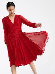 Silk Georgette Dress Red Campos Max Mara Silk Georgette Dress Dresses Elegant Outfit