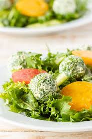 Fresh Salad With Olive Tofu Balls Slavic Vegan Recipe Healthy Salad Recipes Fresh Salads Raw Food Recipes