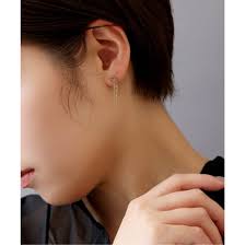 18金 ピアス ペタルチェーン フリンジピアス 両耳 レディース K18 ゴールド スターダスト 甲丸 13mm フープピアス 2P 両耳用 18金  18k 金 ピアス ゴールドピアス リングピアス 地金 つや消し マット 月 シンプル|大人のための上質なシルバーアクセサリー通販｜新宿銀の蔵