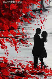 Pin By Mariam Haidari On Canvas Painting Couple Painting Romantic Paintings Romantic Wall Art