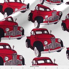 Vintage Red Truck Fabric M Series Truck 1946 1947 1948 By Etsy Spoonflower Fabric Red Truck Vintage Red Truck