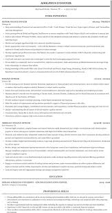 The organization works for the upliftment of the poor and the disadvantaged communities in (project area) by increasing their access Finance Officer Resume Sample Mintresume