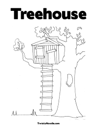Show your kids a fun way to learn the abcs with alphabet printables they can color. Free Tree House Coloring Pages Coloring Home