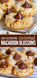 Coconut Macaroon Blossoms In 2020 Coconut Macaroons Easy Coconut Macaroons Gluten Free Desserts Holiday