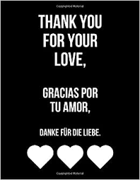 See more of amor black boutique on facebook. Thank You For Your Love Gracias Por Tu Amor Danke Fur Die Liebe Happy Composition Hearts Notebook Black Book Blank Notes Cute Romantic Journal Men Women Kid Children Her Teen Amazon De Notebook