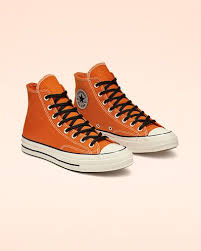 Converse Chuck Taylor 1970s Ox Vintage Canvas Natural Egret Vintage Canvas Chuck 70 Campfire Orange Black Egret Orange Converse Shoes Black Sneakers