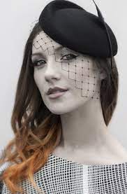 Seductive Black Sculpted Cocktail Hat With Veil And Feather Dark Eyes Makeup Https Www Etsy Com Uk Listing 197726437 Bir Cocktail Hat Headpiece Fancy Hats