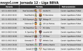 Bbva.com es el banco digital del. Partidos Jornada 12 Liga Espanola Bbva 2015