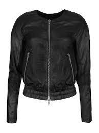 Women Leather Bomber Jacket Real Cowhide Collarless Leather Jacket Collarless Leather Jacket Bomber Jacket Leather Bomber Jacket