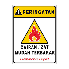 Flammable fire flame warning campfire. Stiker Awas Cairan Mudah Terbakar Flammable Liquid Shopee Indonesia