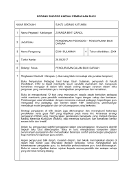 Borang Sinopsis Kaedah Pembacaan Buku 1