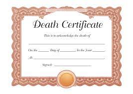 Filling out a ohio death certificate. 37 Blank Death Certificate Templates 100 Free á… Templatelab