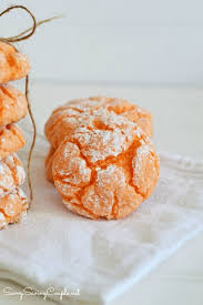 Orange Burst Crinkle Cookies Recipe Crinkle Cookies Cake Mix Recipes Cookie Recipes