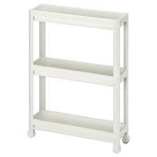 Vesken Cart White 21 1 4x7 1 8x28 Ikea Shelves Bathroom Storage Units Ikea