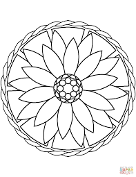 Disegno Di Mandala Facile Con Fiore Da Colorare Disegni Da