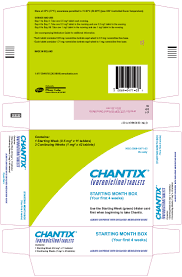 Chantix Varenicline Fda Package Insert Drug Facts