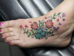 Love Color Cute Foot Tats On This Site I Want One Floral Foot Tattoo Flower Tattoo Foot Small Flower Tattoos