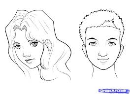 Then draw a horizontal line halfway. How To Draw An Easy Face Step By Step Faces People Free Online Drawing Tutorial Added By Dawn September 25 2 Face Drawing Drawings Drawing Tutorial Face