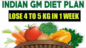 Indian Gm Diet Plan In Hindi Lose 5 Kg In 1 Week