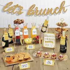 Glitter Metallic Gold Brunch Buffet Table Decorating Kit 14pc Party City
