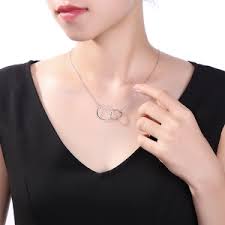 Maybe you would like to learn more about one of these? You And Me Double Circle Sterling Silver Necklace