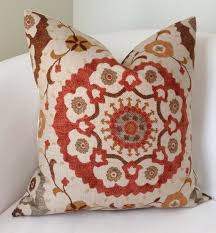 Suzani Decorative Throw Pillow Cover Fall Colors By Nestables Throw Pillows Fall Pillows Fall Pillow Cover