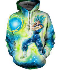 Dbz Vegito Super Saiyan Blue Ssgss Kamehameha Power Attack Hoodie Saiyan Stuff Goku Super Saiyan Blue Anime Hoodie Dragon Ball Goku