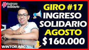 Para verificar si es beneficiario del ingreso solidario, deberás realizar los. Giro 17 Ingreso Solidario Agosto 160 000 Youtube