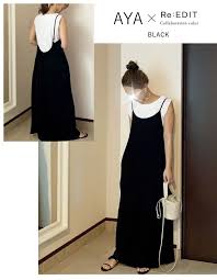 楽天市場 デイリーにリゾートに リラックス感あふれる一着を sc lサイズ バックオープンキャミワンピースレディース キャミソールワンピース ロング ワンピース ayaさんコラボ re edit リエディ ロングワンピース ファッションスタイル ファッション