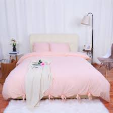 Washed Cotton Bedding Comforter Duvet Cover Pillowcase Set Light Pink Queen Walmart Com Walmart Com