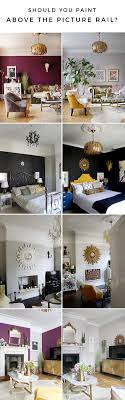 Stick with similar hues it's common to paint the walls below a picture rail in a colour and above in white. Should You Paint Above The Picture Rail Swoon Worthy
