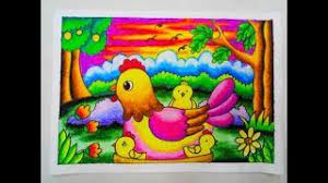 Warnai dengan goresan yang tipis, lalu. Cara Mewarnai Gradasi Dengan Crayon Oilpastel Chicken Youtube