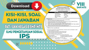 .kelas 8 semester 1 kurikulum 2013. Download Kisi Kisi Soal Dan Jawaban Pat Ukk Pelajaran Ips Kelas 8 Smp Mts Semester 2 Lengkap Youtube