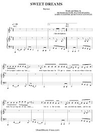 / grew up in a town that is famous as a place of movie scenes / noise is always loud, there are sirens all. Sweet Dreams Sheet Music Beyonce Sheetmusic Free Com
