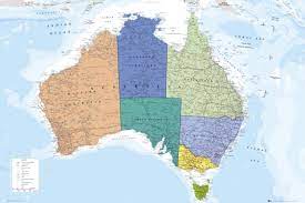I used three of them printed as 8x10's in matted 11 x 14 frames above a queen bed. Amazon Com Political Map Of Australia Art Print Poster 24x36 Poster Print 36x24 Posters Prints