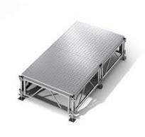 All-Terrain 4'x8' Outdoor Stage System, 24"-48" High, Weatherproof Aluminum