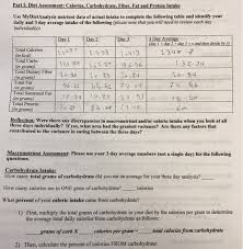 Solved Total Calories From Carbohydrate_ X100 Divided B