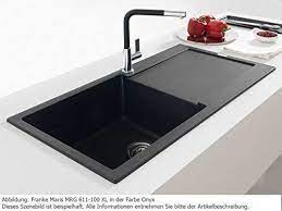 franke maris mrg 611 100 xl onyx schwarz granit spule spulbecken kuchen spule amazon de baumarkt spule spulbecken schwarzer granit