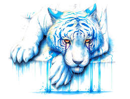 Blue Tears Signed Art Print Blue Tiger Painting By Jonas Jodicke Tiger Painting Art Blue Tigers