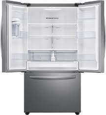 Your fridge was built to last, but easy mistakes can compromise its functions. Samsung 28 Cu Ft Large Capacity 3 Door French Door Refrigerator With Autofill Water Pitcher Fingerprint Resistant Stainless Steel Rf28t5021sr Aa Best Buy