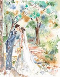 Anniversary Wedding Gift Custom Portrait Reserved For Etsy Wedding Illustration Wedding Painting Wedding Drawing