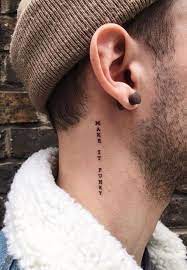 68 Small Meaningful Words And Quotes Tattoo Ideas To Look Unique Tatuagem Tatuagem No Pescoco Masculino Tatuagem Pescoco Feminina