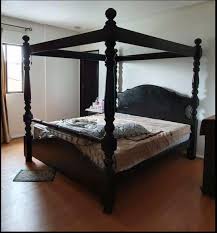 Buy wood four poster beds and get the best deals at the lowest prices on ebay! King Sized 4 Poster Bed Frame Only Furniture Home Living Furniture Bed Frames Mattresses On Carousell