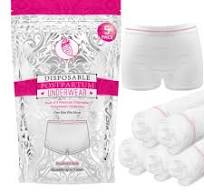 Ninja Mama Disposable Postpartum Underwear (Without Pad) with Storage Pouch. Washable Mesh Panties for Women (5 Count). Labor and Delivery Maternity ...