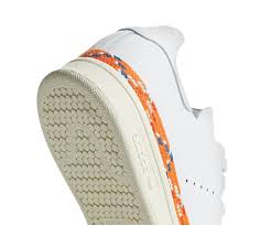 Men's stan smith sneaker, core white/core white/dark blue, 8 Adidas Stan Smith New Bold White Orange Sneakerfiles